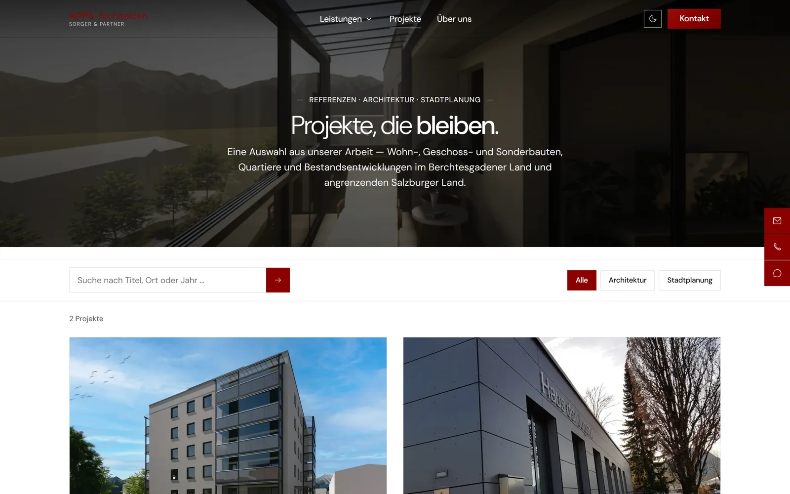 Projektarchiv von APPS Architekten – Suche und Filter nach Architektur und Stadtplanung