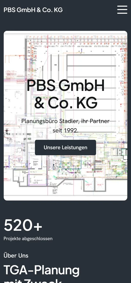 Die Startseite von PBS auf dem Smartphone